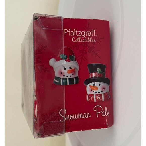 Pfaltzgraff Collectibles Snowman Pals Salt and Pepper Shakers Set for Christmas - Picture 9 of 12